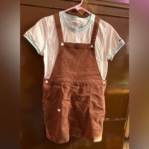 Girl Scout Brownie Uniform Set | Jumper & Shirt | Girls Plus XL 18P